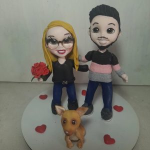 Topo Casal personalizado humanizado com pet